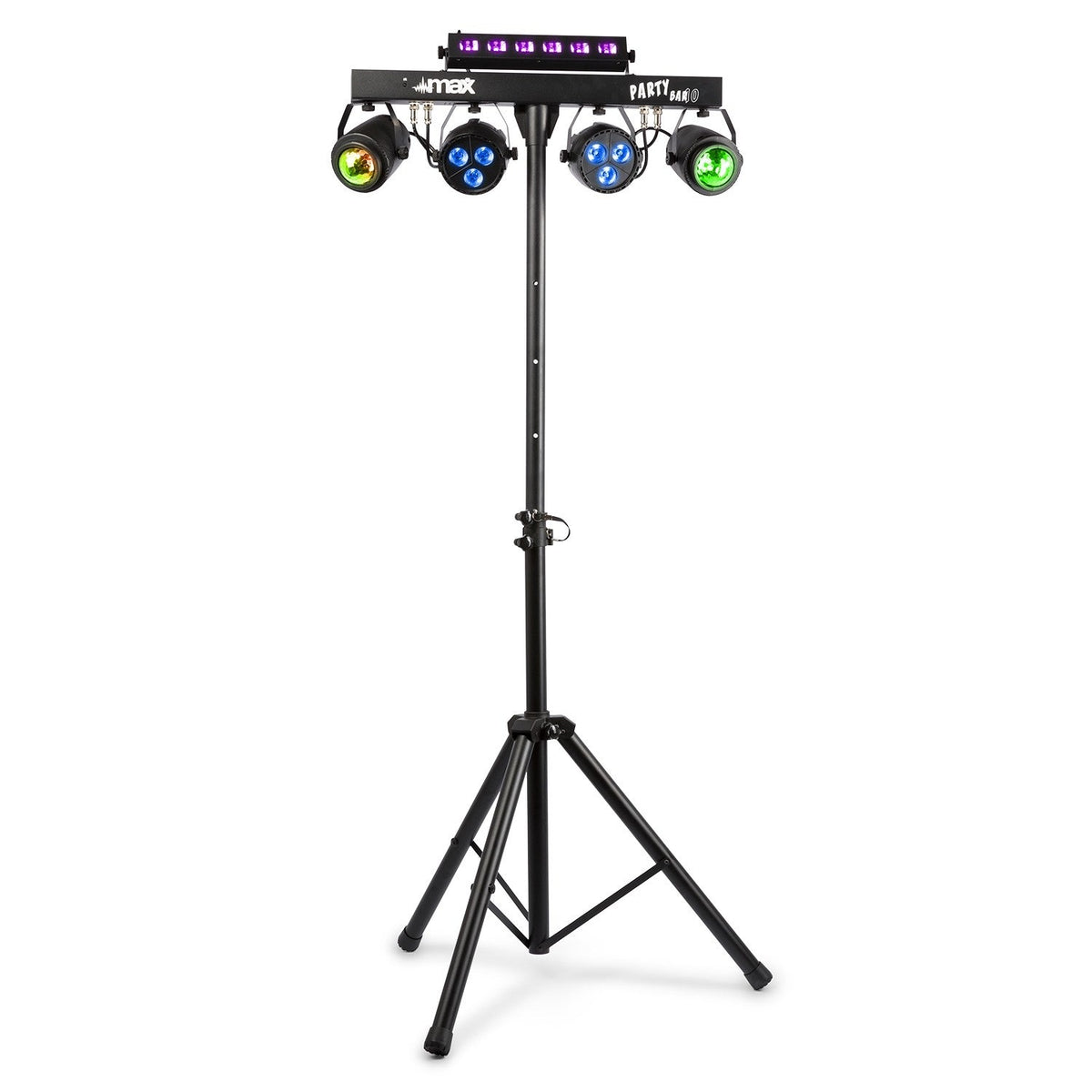 Max PartyBar10 - Kit 2x Jelly Moon, 2xPAR y UV/Strobo - Tempo Shop