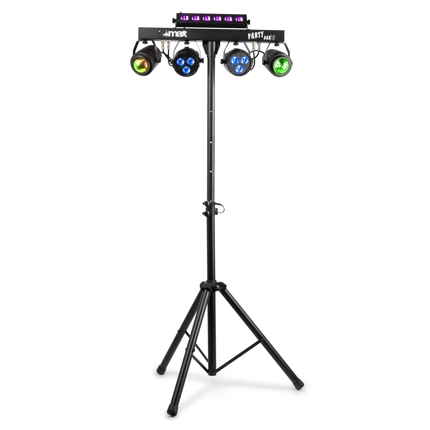 Max PartyBar10 - Kit 2x Jelly Moon, 2xPAR y UV/Strobo - Tempo Shop