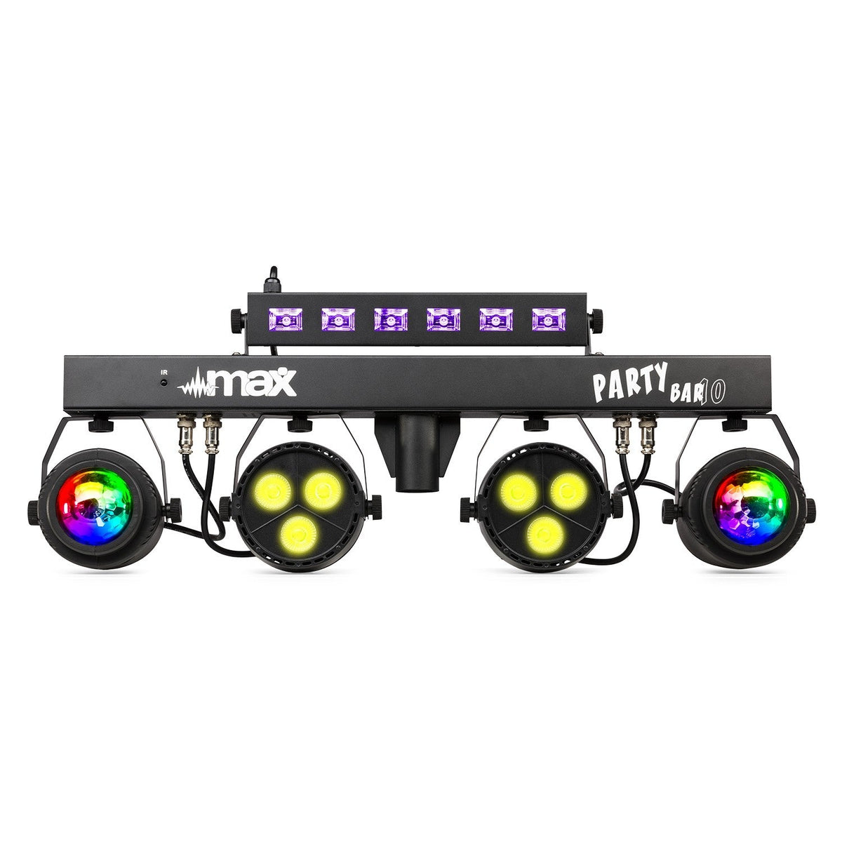 Max PartyBar10 - Kit 2x Jelly Moon, 2xPAR y UV/Strobo - Tempo Shop