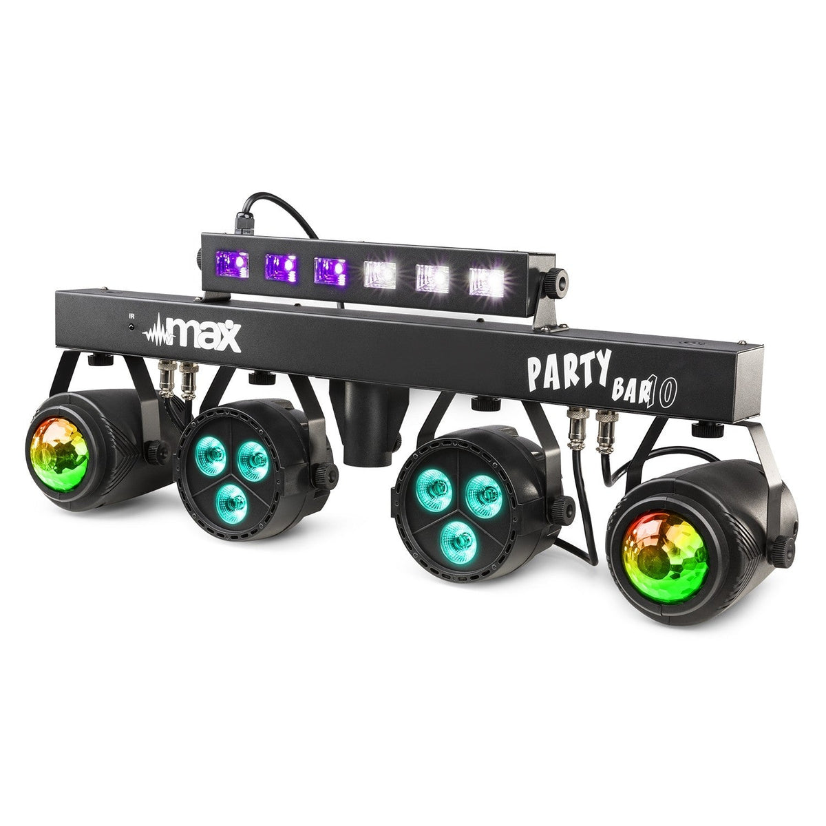 Max PartyBar10 - Kit 2x Jelly Moon, 2xPAR y UV/Strobo - Tempo Shop