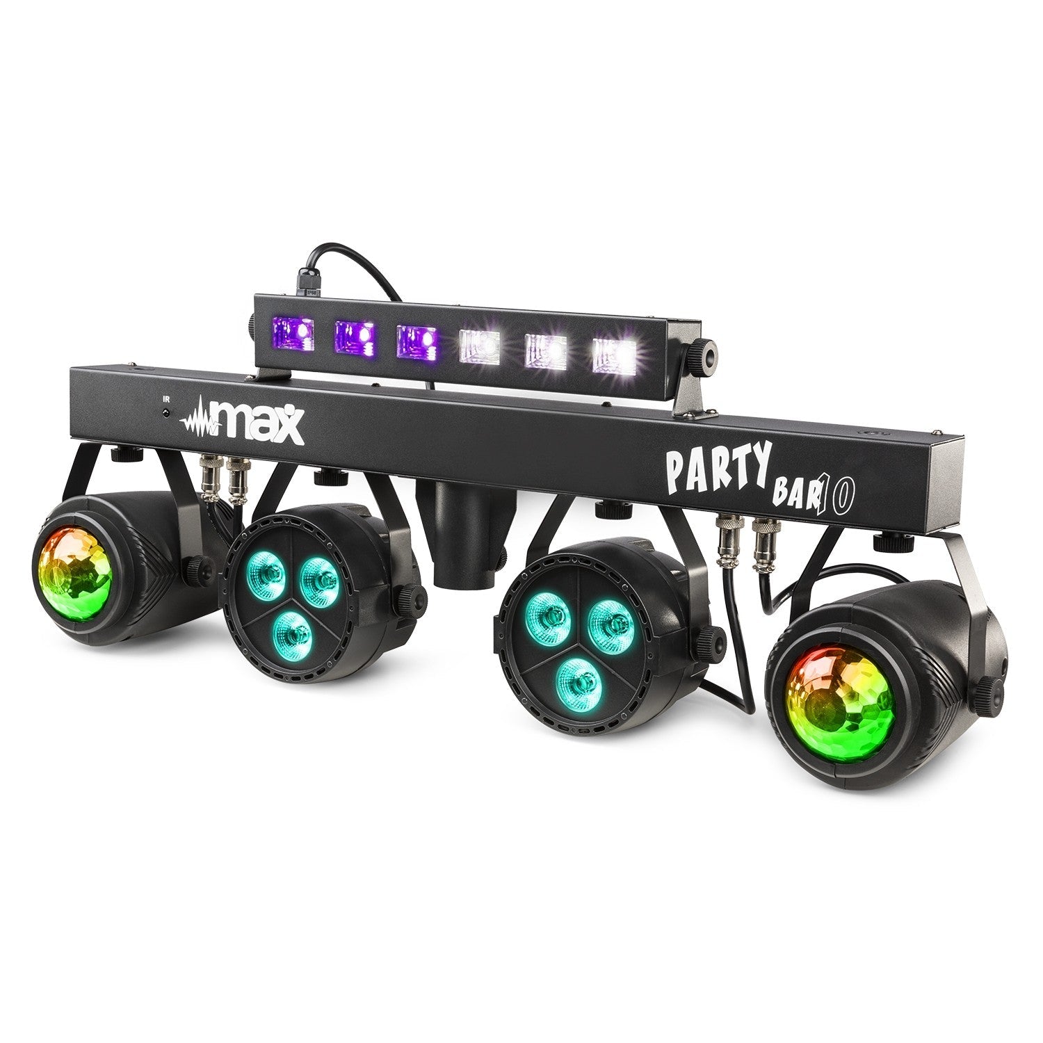 Max PartyBar10 - Kit 2x Jelly Moon, 2xPAR y UV/Strobo - Tempo Shop