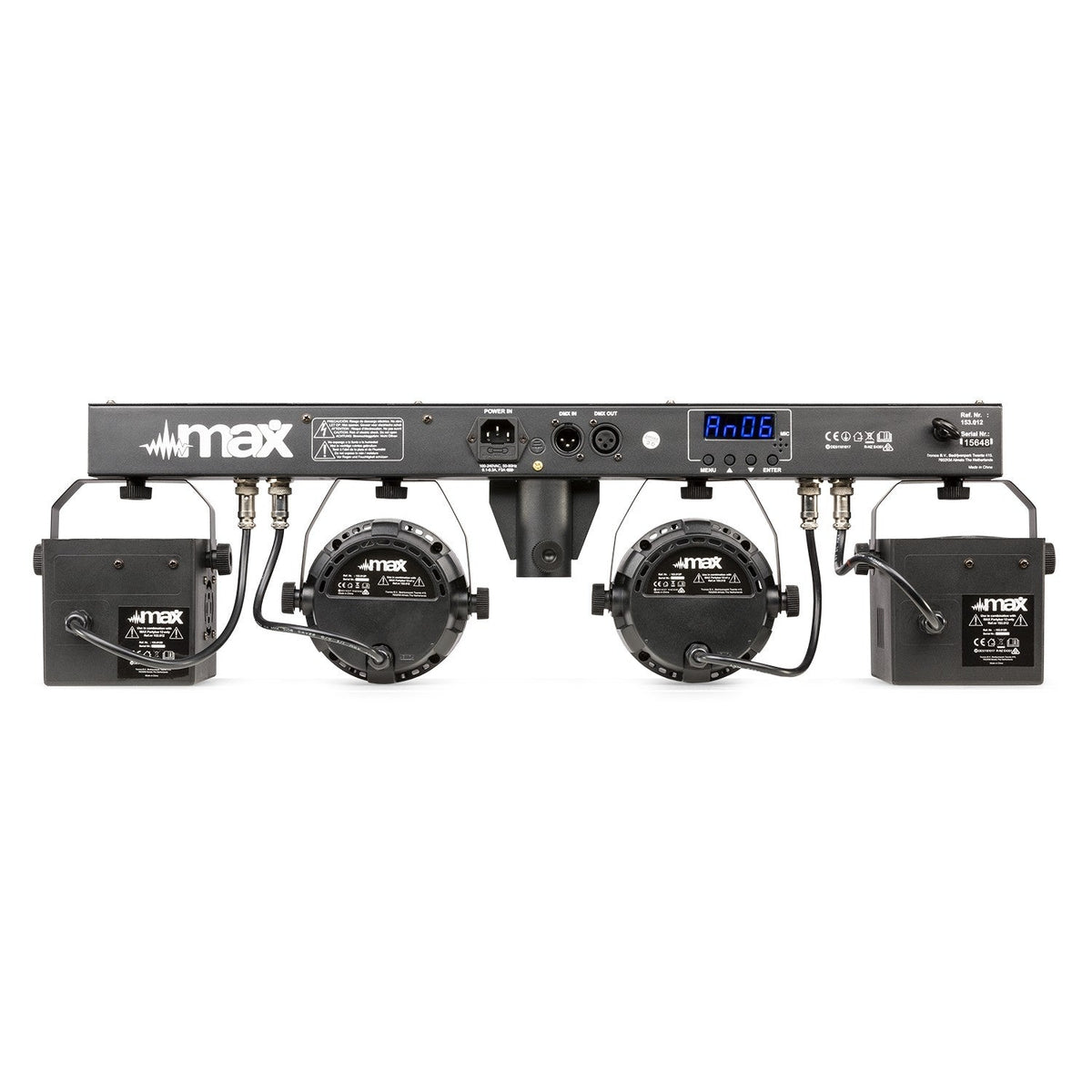 Max Partybar12 - Kit 2x Foco PAR y 2 x Derby - Tempo Shop