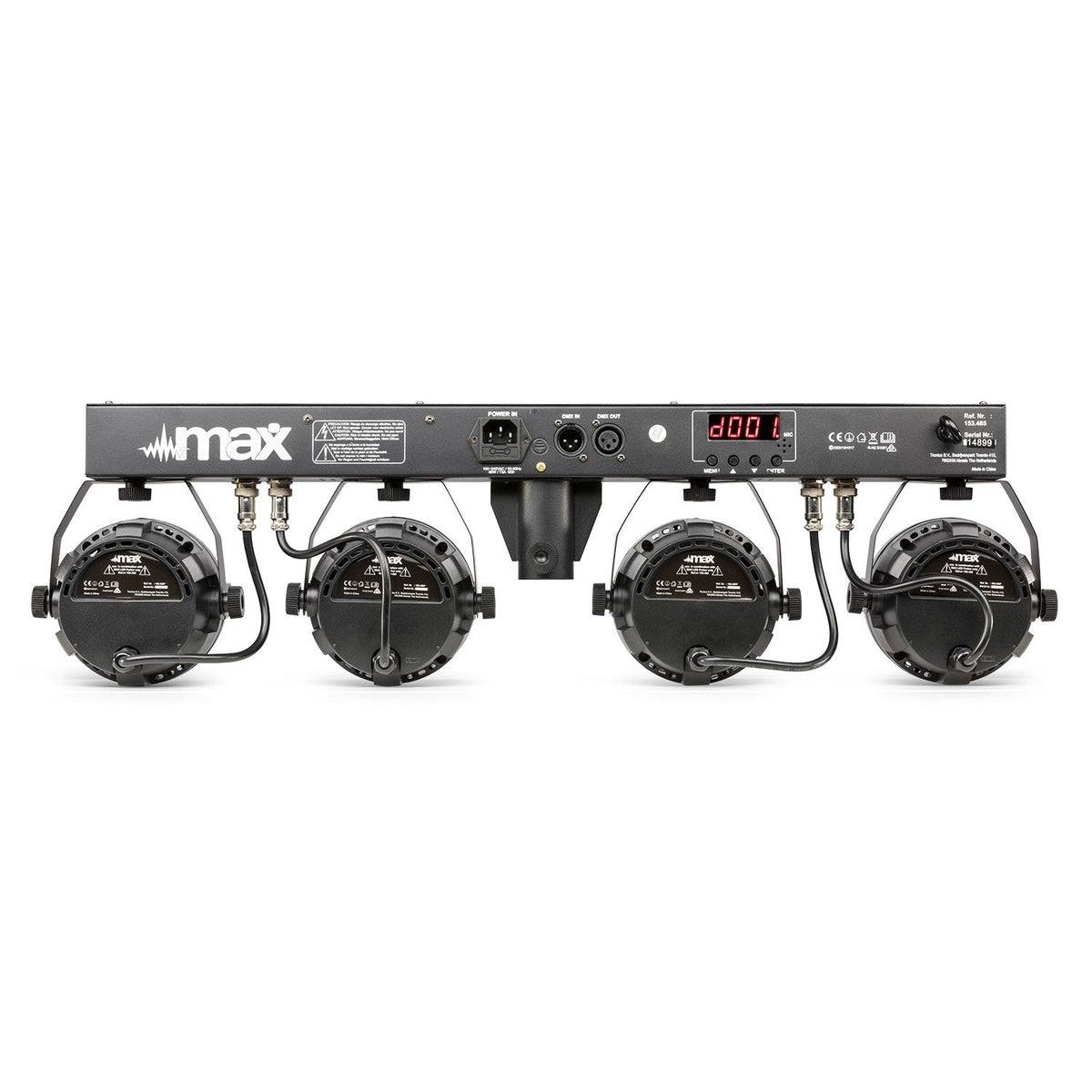 Max PartyBar4 - LED PARBAR con 4 focos 3x 4 - en - 1 RGBW - Tempo Shop