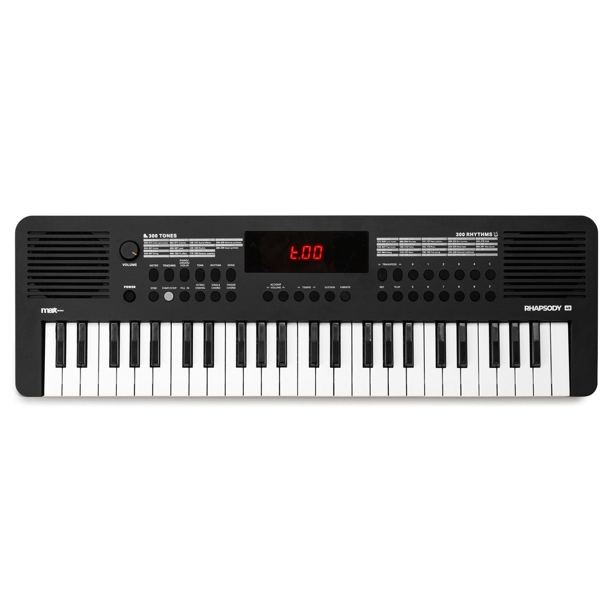 Max Rhapsody49 - Teclado Electrónico 49 Teclas - Tempo Shop