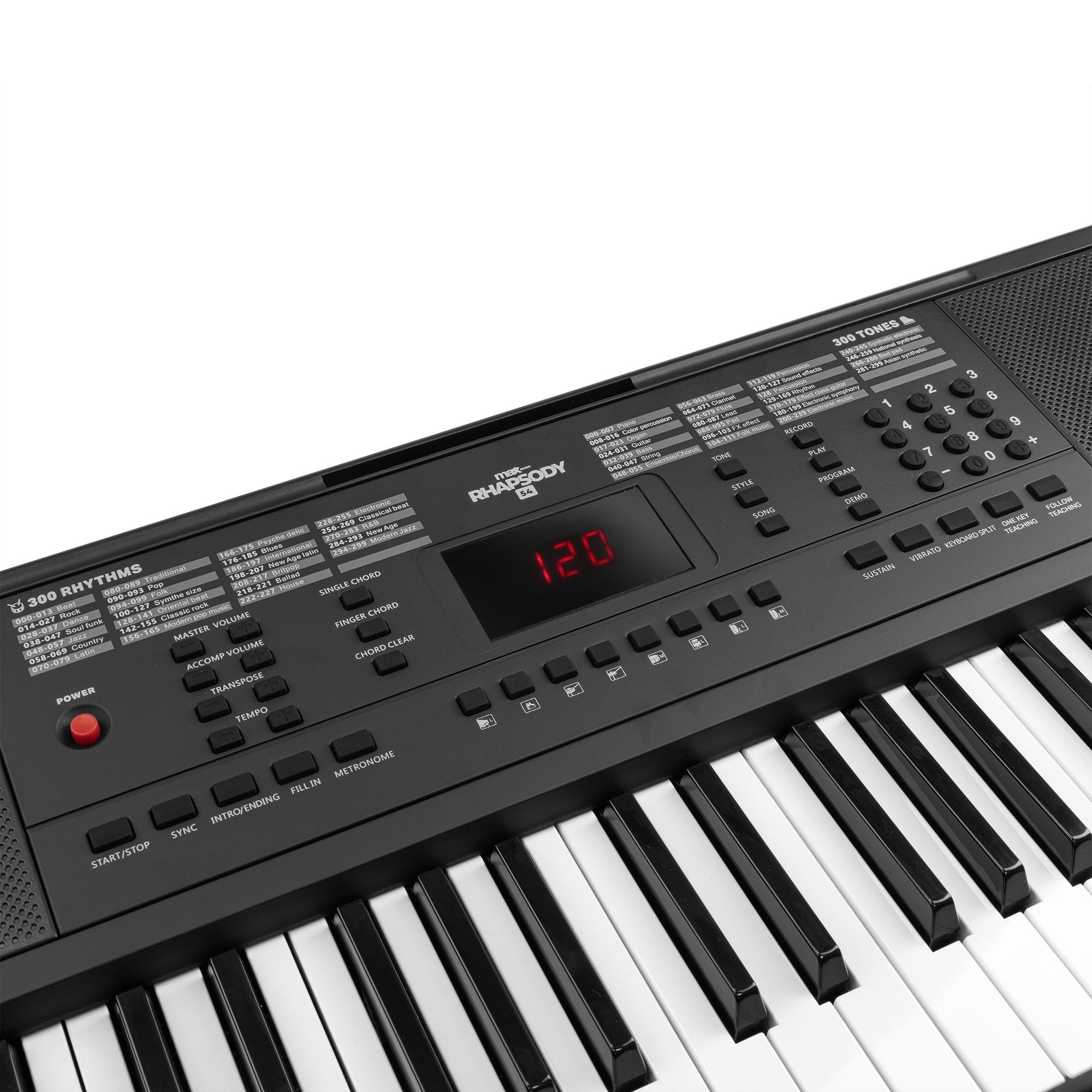 Max Rhapsody54 - Teclado Electrónico 54 Teclas - Tempo Shop