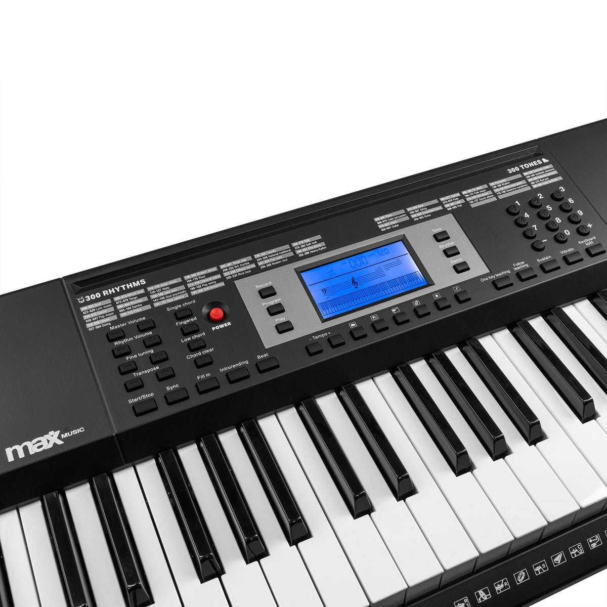 Max Rhapsody61L - Set Teclado Electrónico con 61 Teclas Iluminadas - Tempo Shop