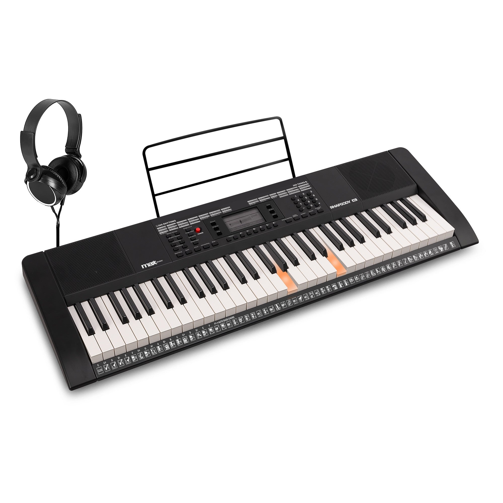 Max Rhapsody61L - Teclado electrónico de 61 teclas iluminadas - Tempo Shop