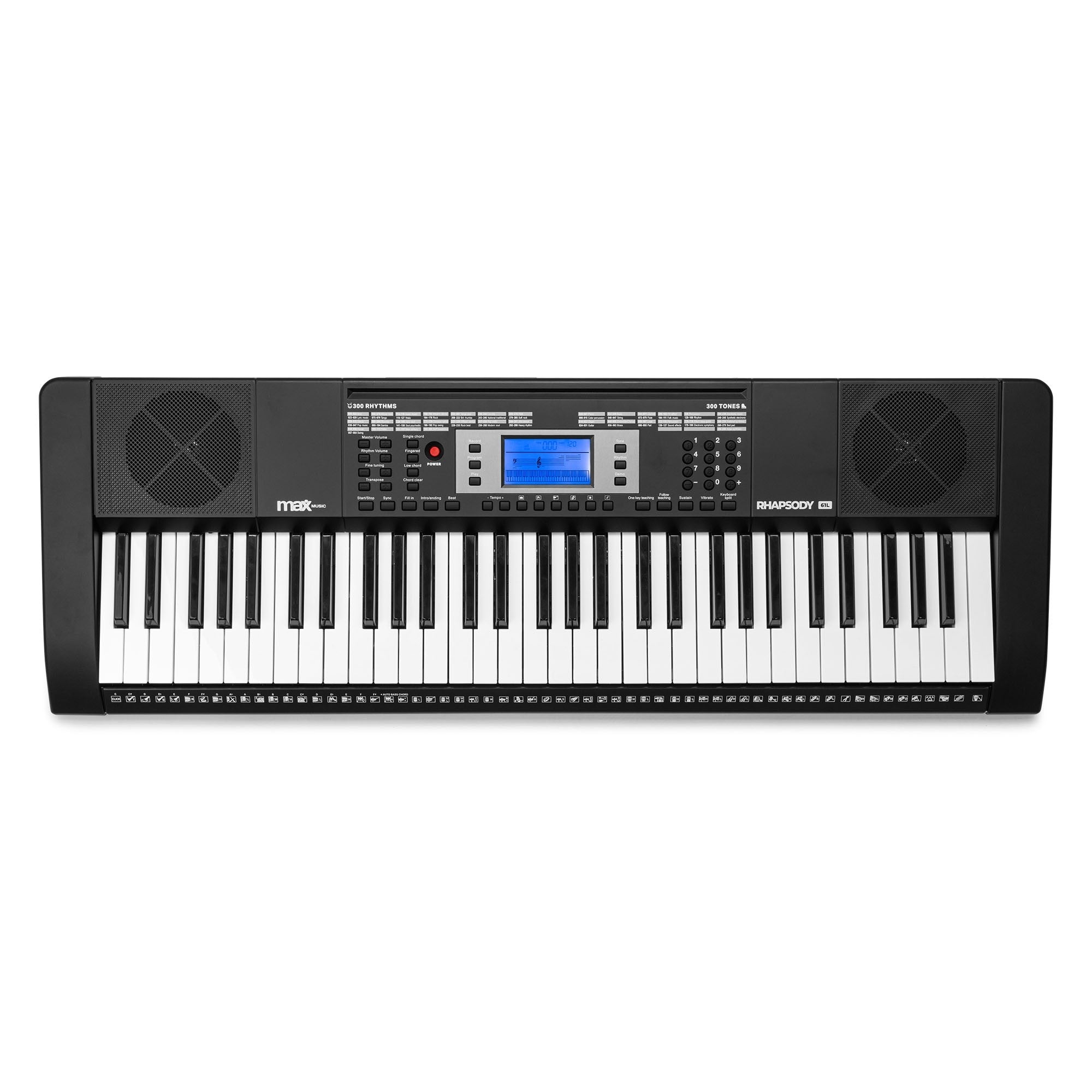 Max Rhapsody61L - Teclado electrónico de 61 teclas iluminadas - Tempo Shop