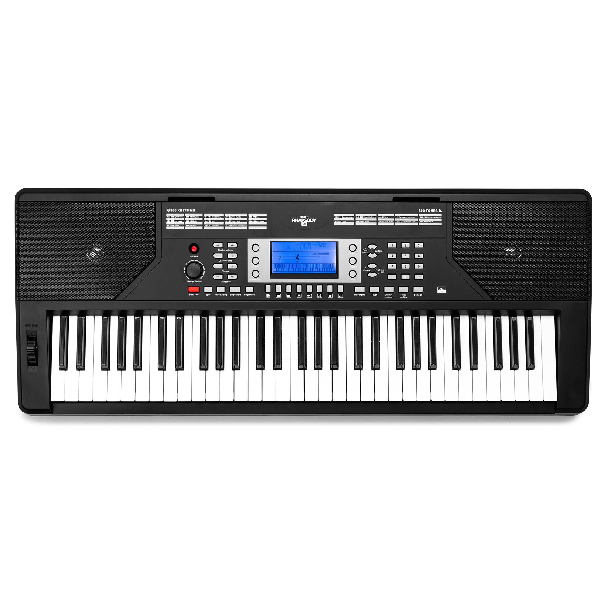Max Rhapsody61P - Teclado Electrónico Pro con 61 Teclas de Respuesta Táctil - Tempo Shop