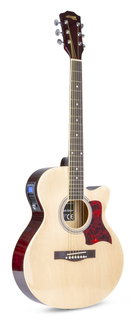 Max ShowKit - Conjunto Guitarra Acústica Electrificada Natural - Tempo Shop