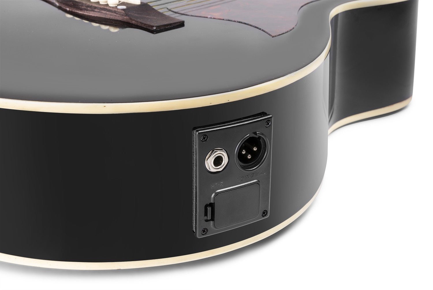 Max ShowKit - Conjunto Guitarra Acústica Electrificada Negra - Tempo Shop