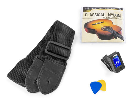 Max SoloArt - Conjunto Guitarra Clásica Negro - Tempo Shop