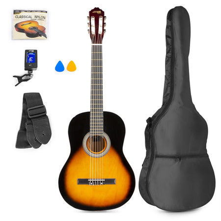 Max SoloArt - Conjunto Guitarra Clásica Sunburst - Tempo Shop
