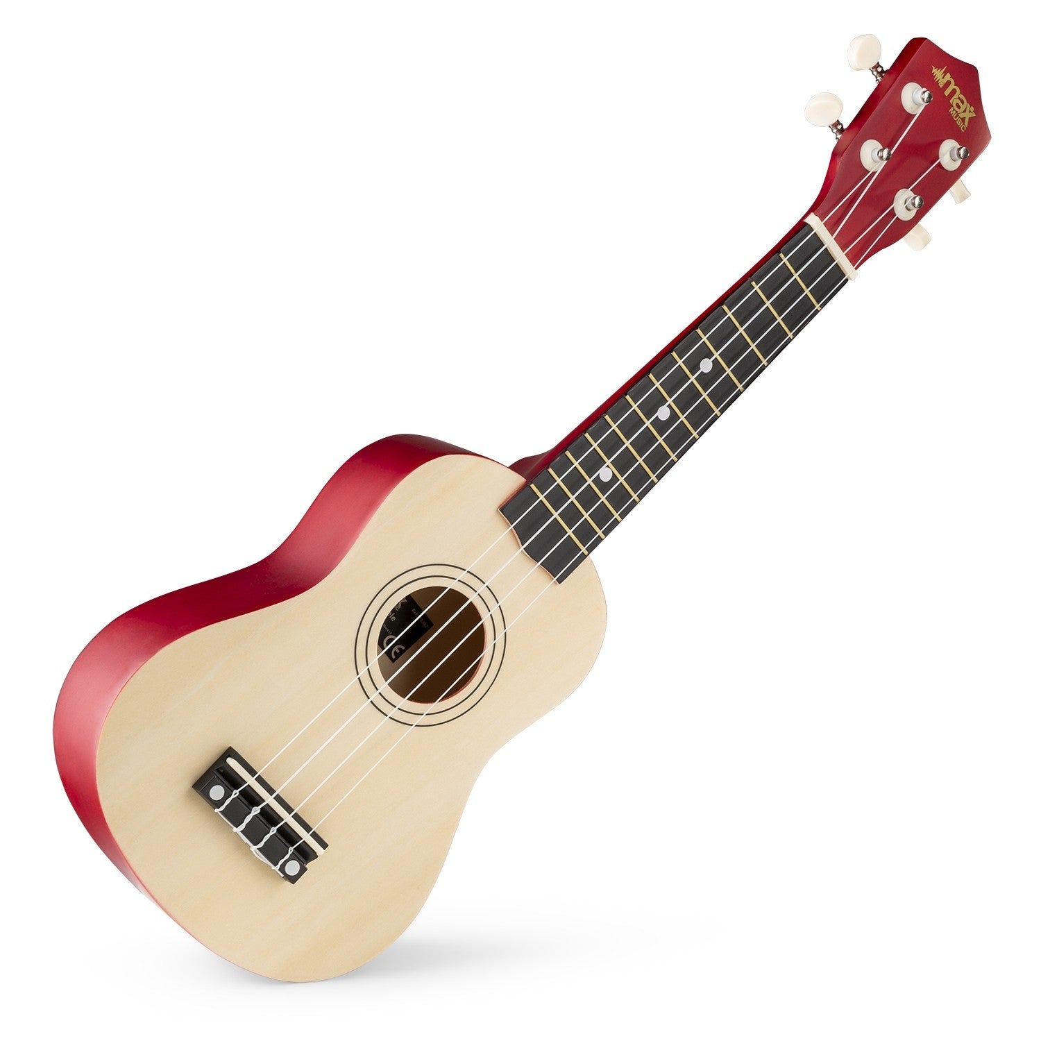 Max UKEY - Set Ukulele Soprano 21" Natural - Tempo Shop