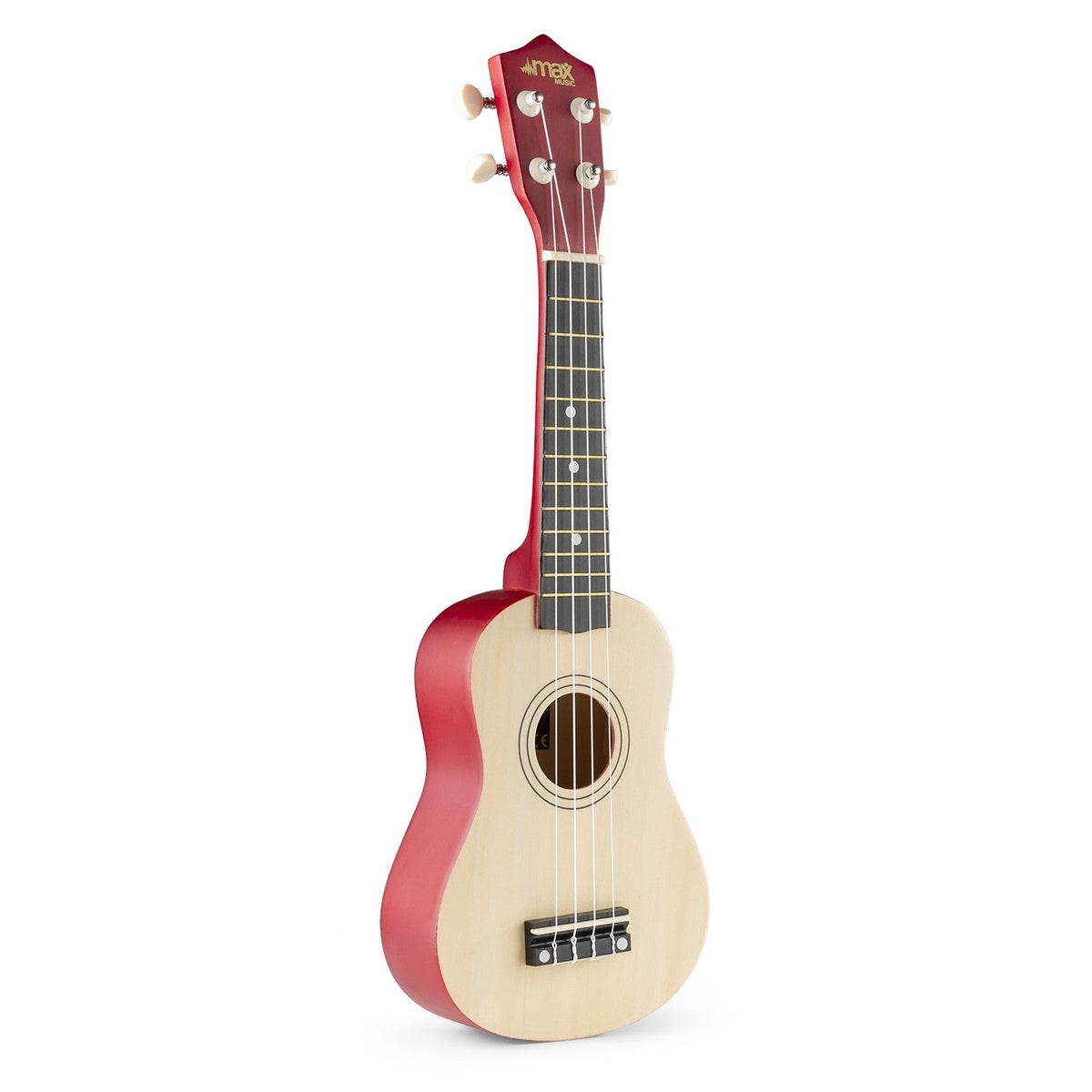 Max UKEY - Set Ukulele Soprano 21" Natural - Tempo Shop