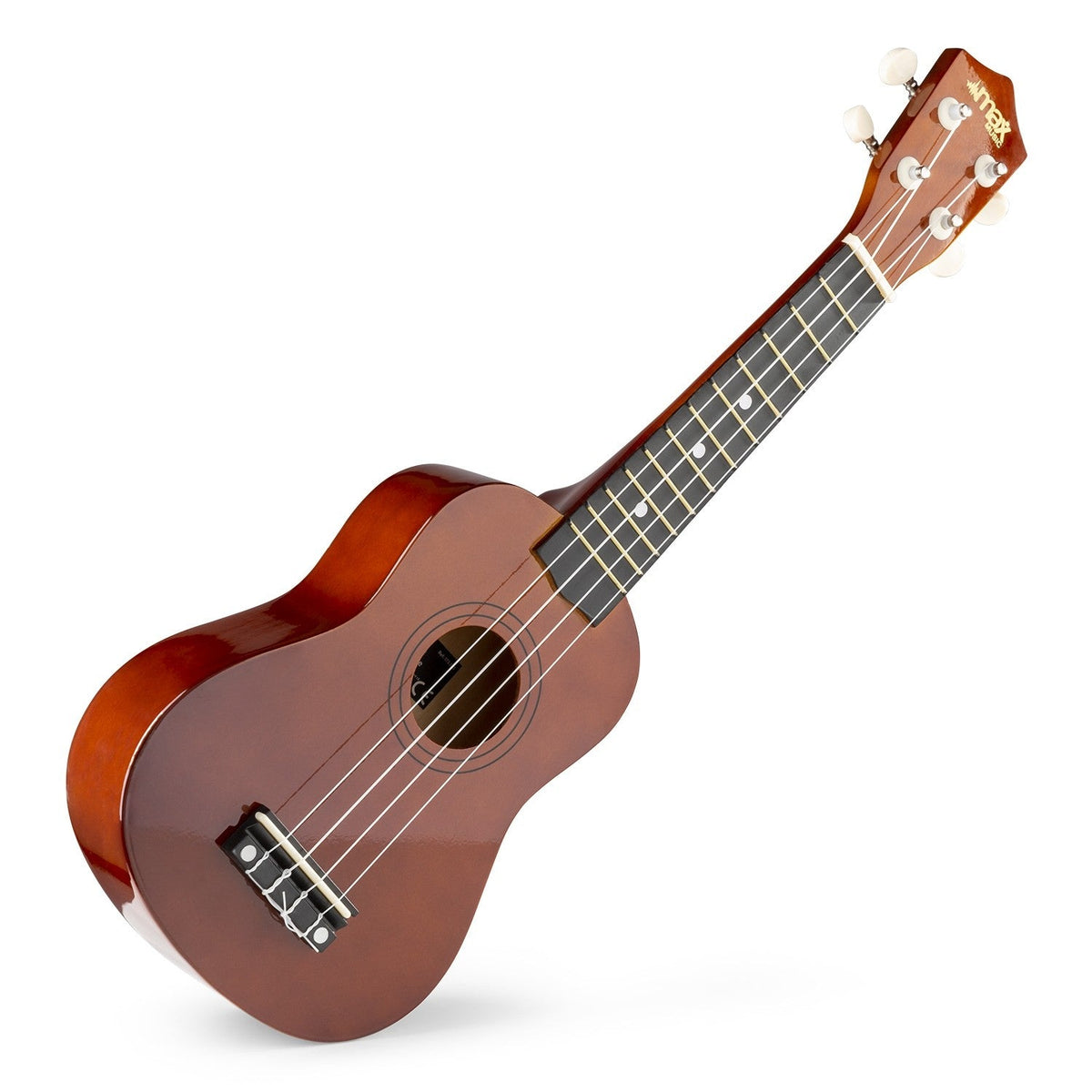 Max UKEY - Set Ukulele Soprano 21" Natural Oscuro - Tempo Shop