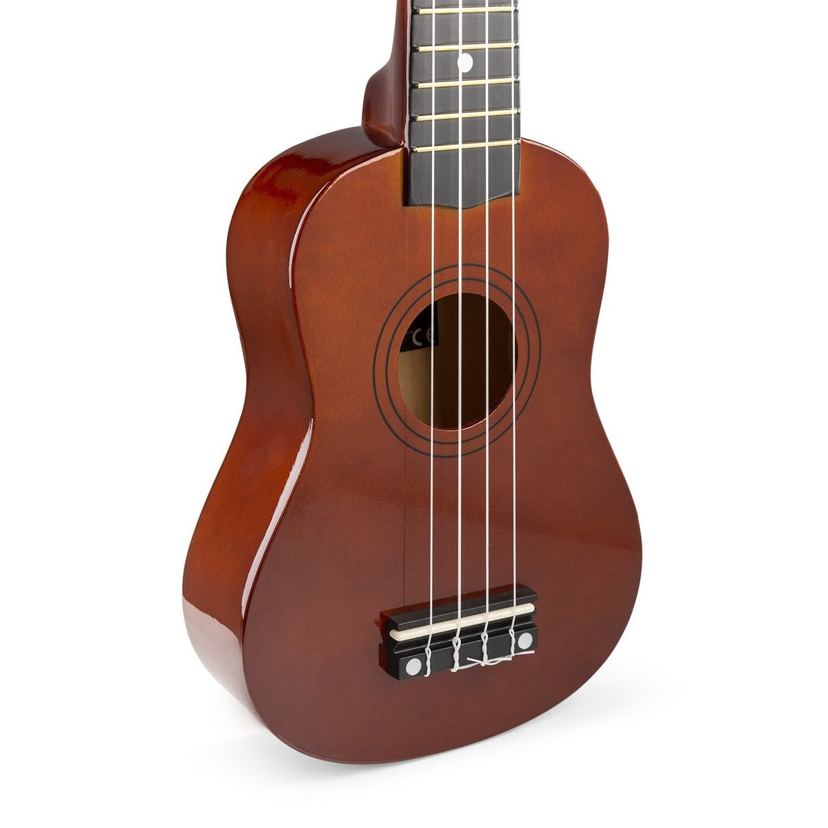 Max UKEY - Set Ukulele Soprano 21" Natural Oscuro - Tempo Shop