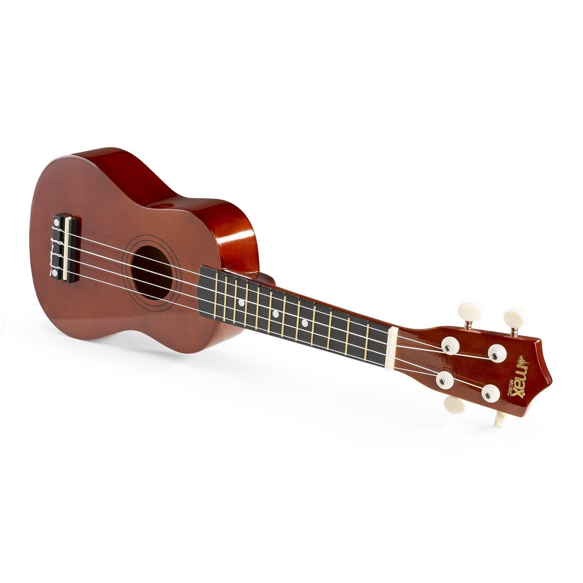 Max UKEY - Set Ukulele Soprano 21" Natural Oscuro - Tempo Shop