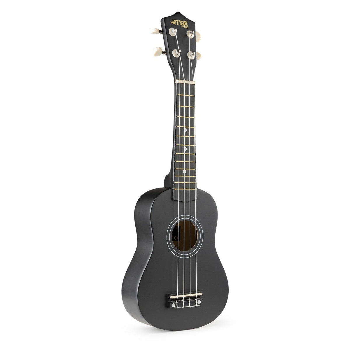 Max UKEY - Set Ukulele Soprano 21" Negro - Tempo Shop