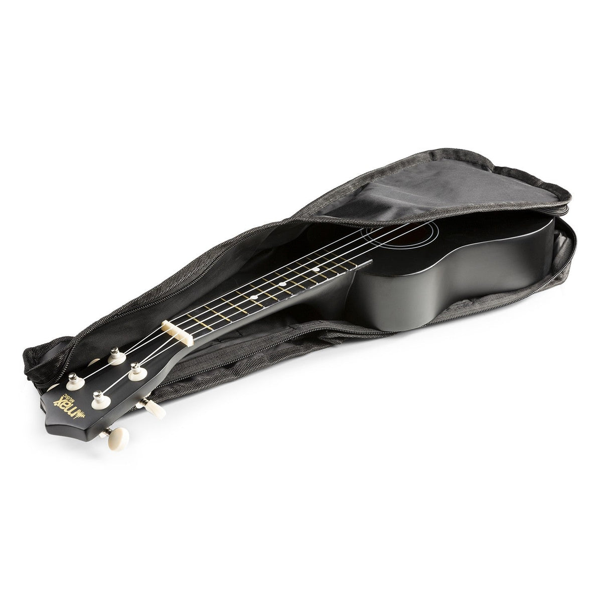 Max UKEY - Set Ukulele Soprano 21" Negro - Tempo Shop