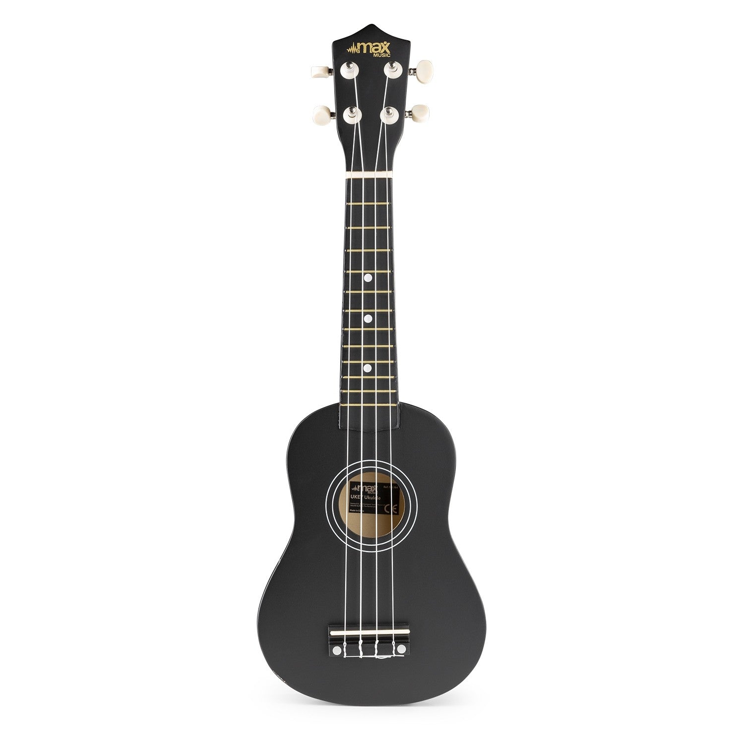 Max UKEY - Set Ukulele Soprano 21" Negro - Tempo Shop