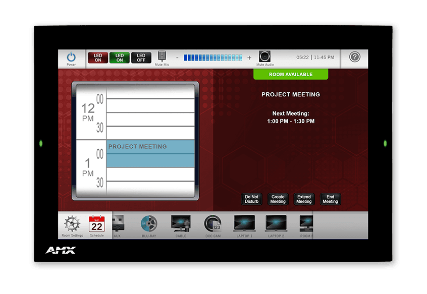 AMX MD-1002 - Panel táctil de montaje en pared Modero G5 de 10,1"