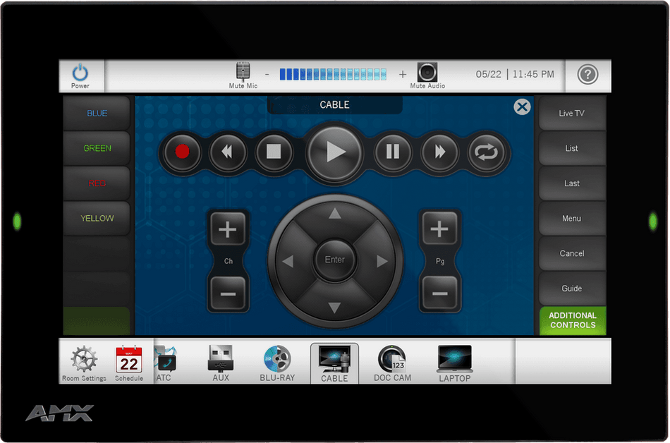AMX MD-702 - Pantalla Táctil de Montaje en Pared Modero G5 de 7" con Tecnología IPS y Procesador Quad-Core