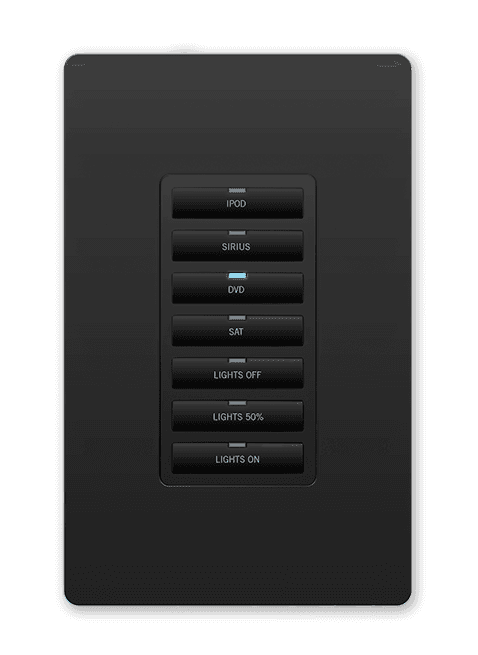 AMX MET-7E - Teclado de Control Metreau con 7 Botones y Conexión Ethernet