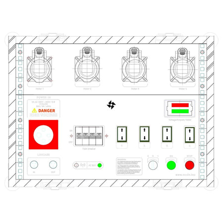 MODE Control Motores 4 Canales - Gestión avanzada con flightcase