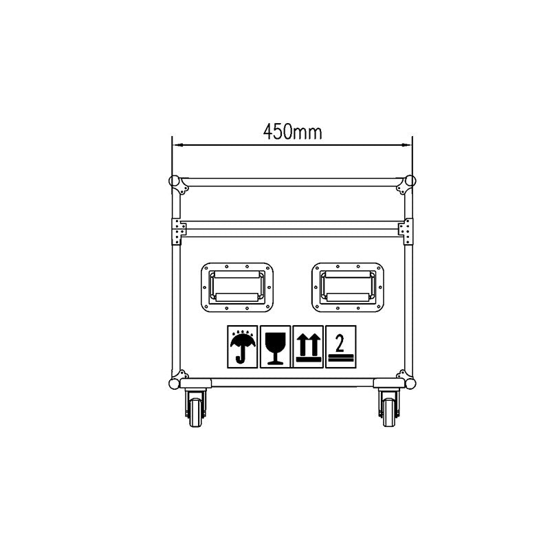 MODE Flightcase 611 D8+ - Transporte para 2 motores 500 kg