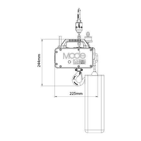 MODE 611 D8+ - Motor de cadena compacto 250 kg