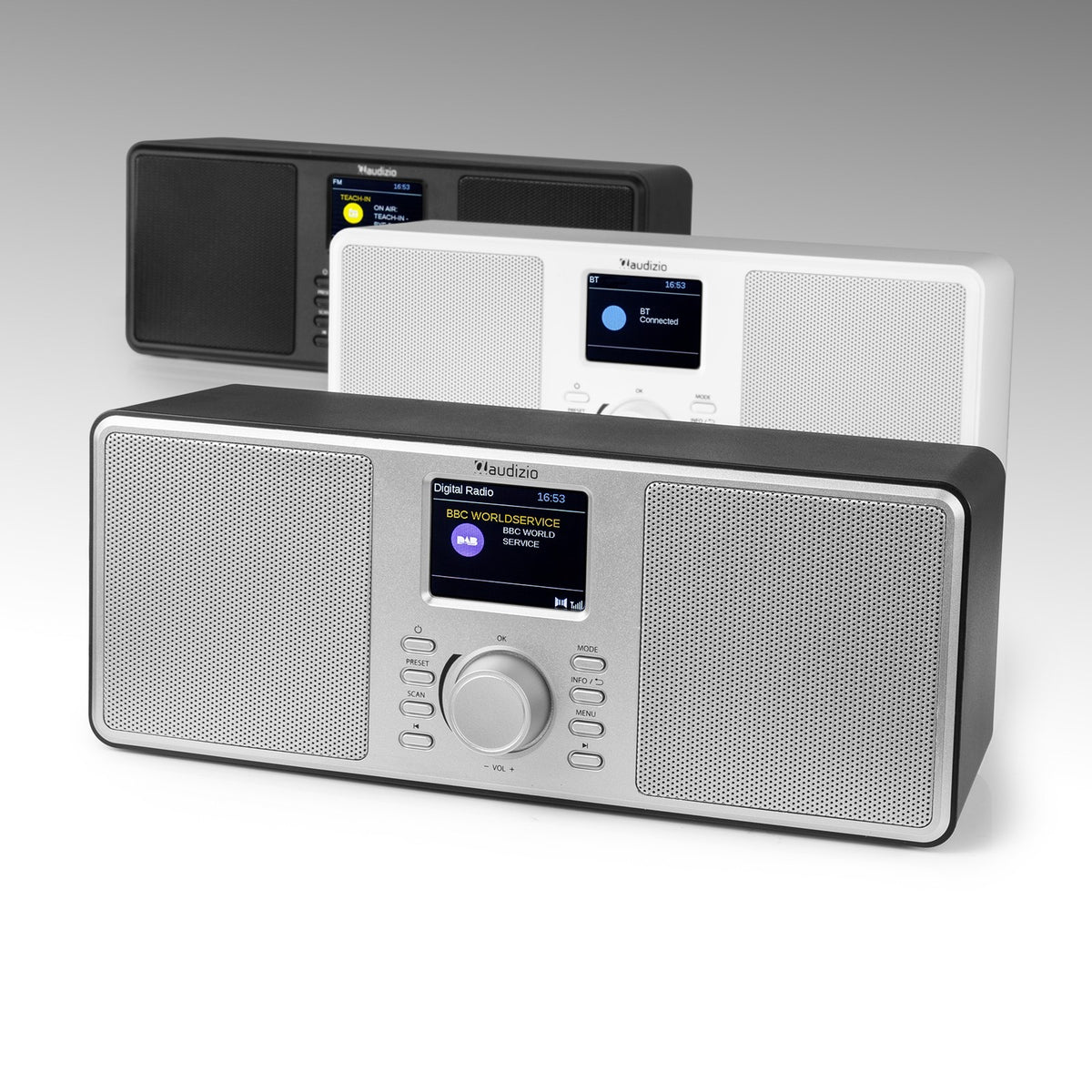 Audizio Monza - Radio estéreo DAB+ Plata - Tempo Shop