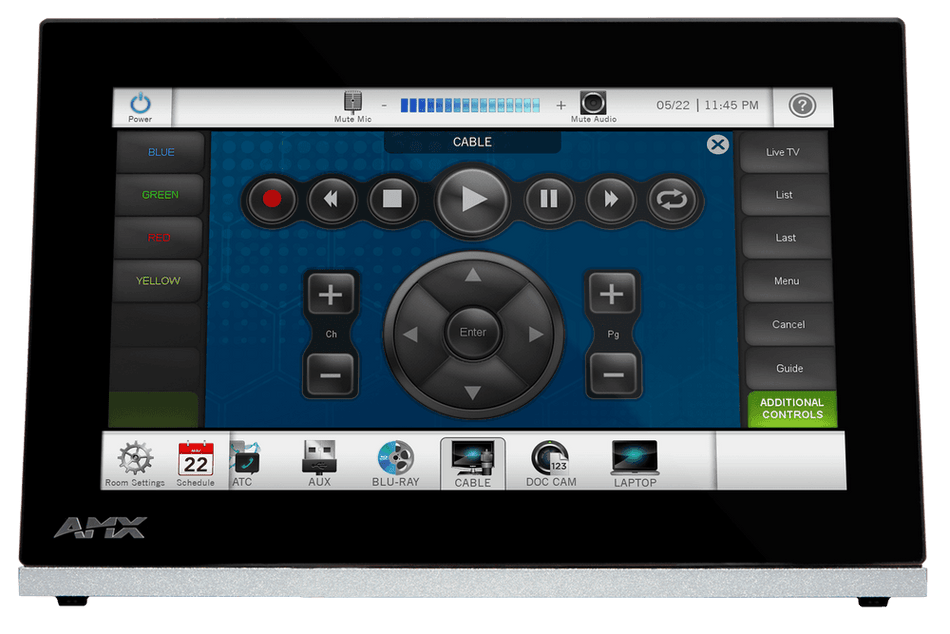 AMX MT-702 - Panel Táctil de Sobremesa Modero G5 de 7" para Control Profesional