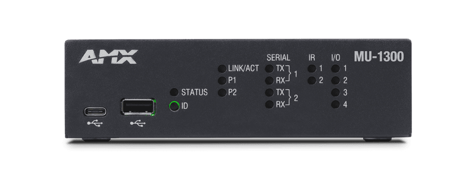 AMX MU-1300 - Controlador de Automatización MUSE - Procesador de Control AV Multi-Lenguaje con 2 Puertos Serie, 2 IR y 4 E/S