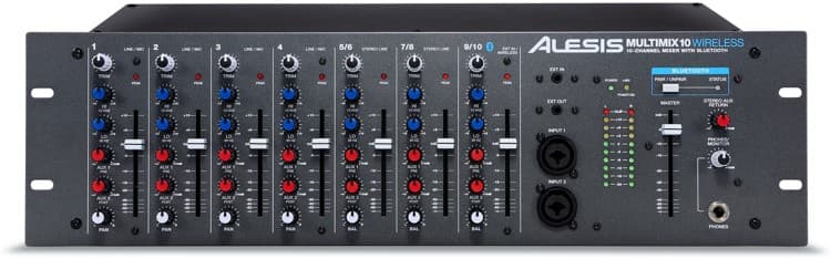 Alesis MM10WIRELESS – Mezclador de 10 canales para rack 3U con Bluetooth (MultiMix 10 Wireless)