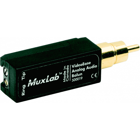 MuxLab 500019 - Balun de Audio Analógico RCA Macho a Bornero UTP - Tempo Shop