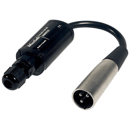 MuxLab 500025 MonoPro XLR Macho - Balun Extensor de Audio Analógico y Digital por Cat5e/6 - Tempo Shop