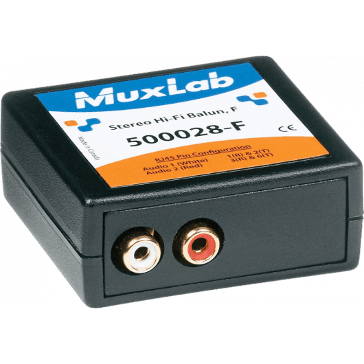 MuxLab 500028-F - Extensor Balun de Audio Estéreo Hi-Fi Pasivo (RCA Hembra a RJ45) - Tempo Shop