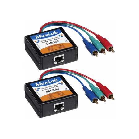 MuxLab 500052-2PK - Kit de Extensión de Video por Componentes y Audio Analógico sobre Cat5e/6 - Tempo Shop