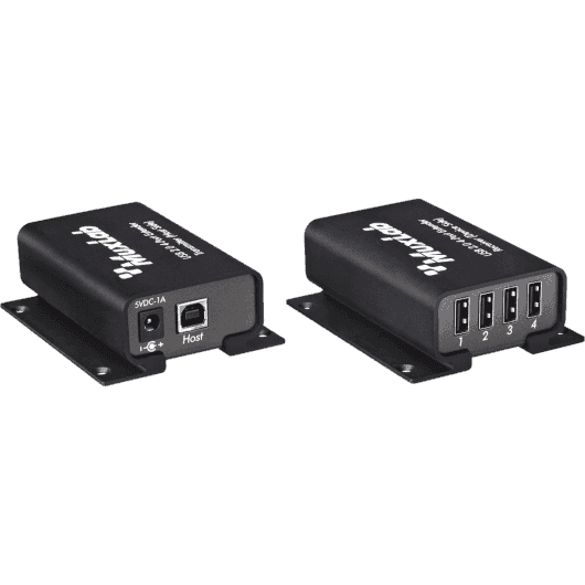 MuxLab 500072 - Kit Extensor USB 2.0 de 4 Puertos sobre Cat5e/6 hasta 100 metros - Tempo Shop