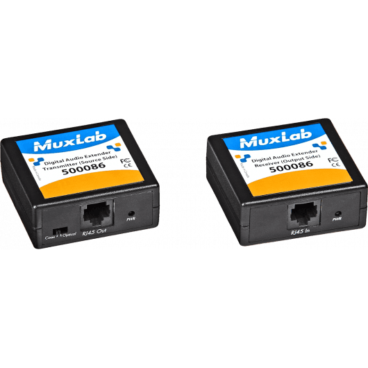 MuxLab 500086 - Kit Extensor de Audio Digital (S/PDIF y Toslink) sobre Cat5e/6 hasta 150m - Tempo Shop