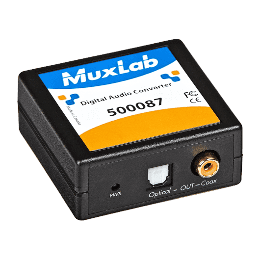 MuxLab 500087 - Convertidor de Audio Digital Bidireccional SPDIF Coaxial y Toslink Óptico - Tempo Shop