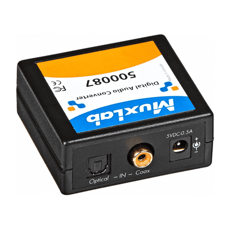 MuxLab 500087 - Convertidor de Audio Digital Bidireccional SPDIF Coaxial y Toslink Óptico - Tempo Shop
