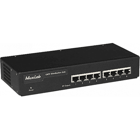 MuxLab 500301 - Hub de Distribución CATV Activo de 8 Puertos por Par Trenzado - Tempo Shop