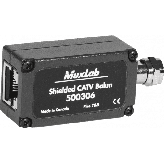MuxLab 500306 - Balun CATV Blindado para Cableado Estructurado (RF sobre RJ45) - Tempo Shop