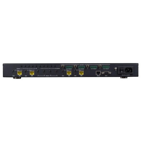 MuxLab 500412-V2 - Kit Matriz HDMI 4x4 HDBaseT, PoC, 4K/60 con Receptores Incluidos - Tempo Shop