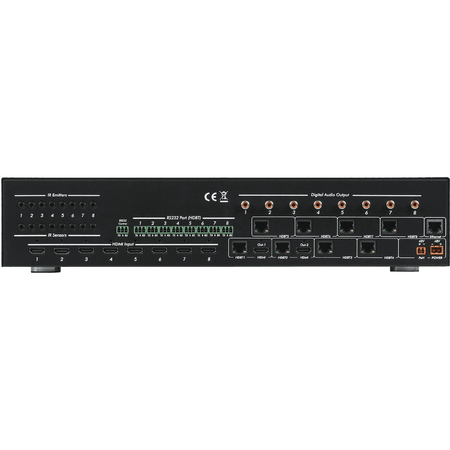 MuxLab 500413 - Matriz HDMI/HDBaseT 8x8 4K60 con PoE y Gestión de Audio - Tempo Shop