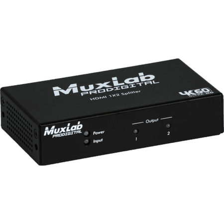 MuxLab 500425 - Distribuidor HDMI 1x2 4K/60 con Downscaling y Soporte HDR - Tempo Shop