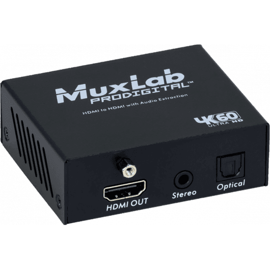MuxLab 500436 - Extractor de Audio HDMI 4K/60 con Salidas Digital Toslink y Analógica - Tempo Shop