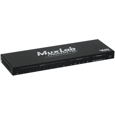 MuxLab 500445 - Selector de Presentación Multimedia 6x1 4K/60 HDMI/DP/VGA/USB-C - Tempo Shop